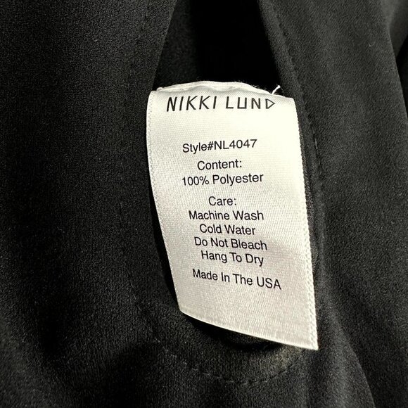 NIKKI LUND Joy Long Sleeve Jumpsuit in Black Size X-Large - Picture 8 of 10